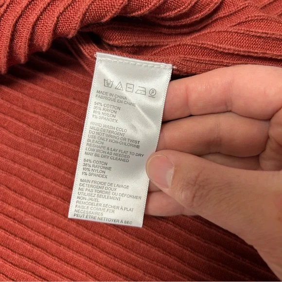 Free People Skyline Midi Skirt in Burnt Orange Size XS - Picture 12 of 12